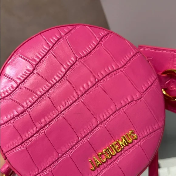 Jacquemus pink leather shoulder bag, 11.5X15.5X15.5cm - Picture 6 of 9